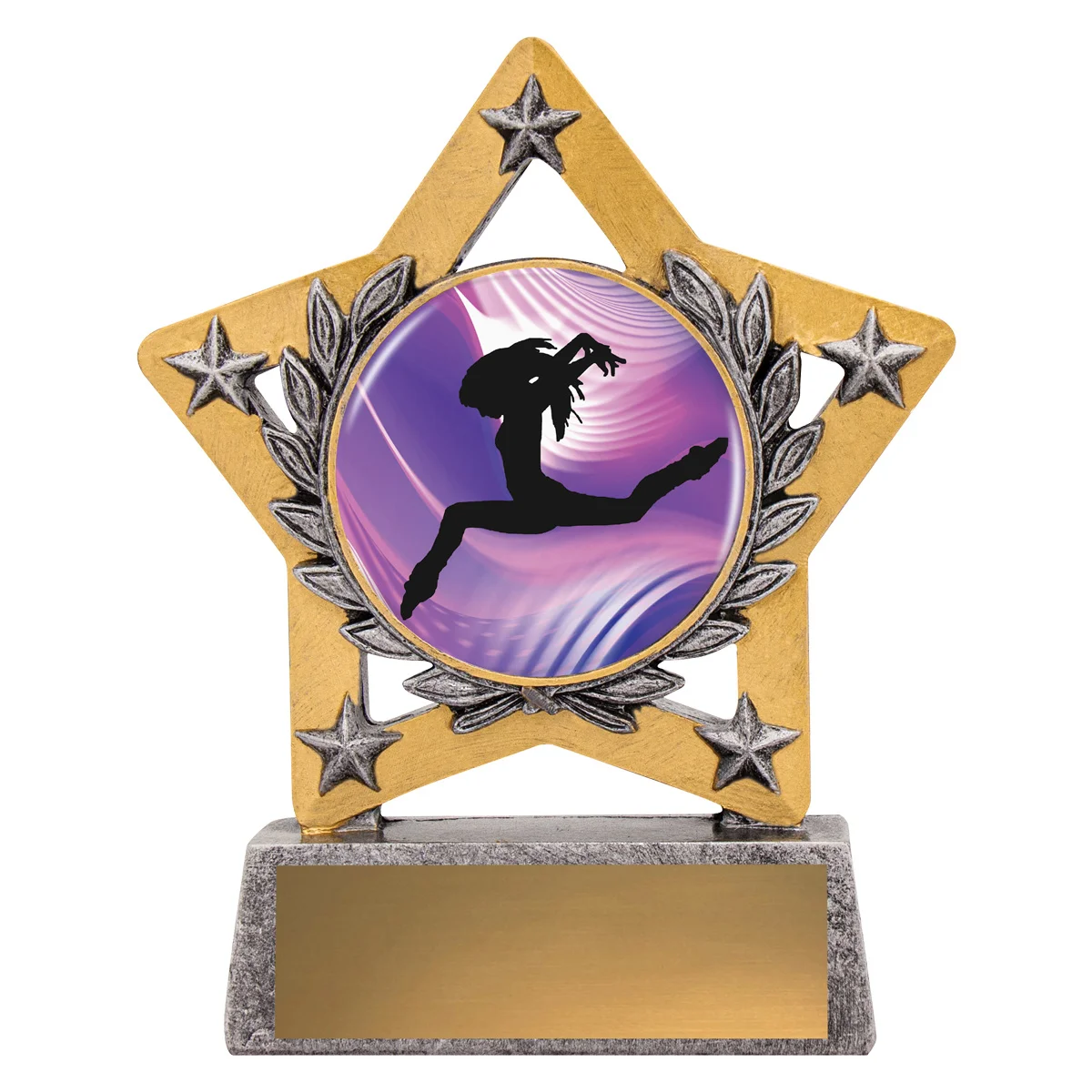 Silver mini star colour - abstract with resin construction
