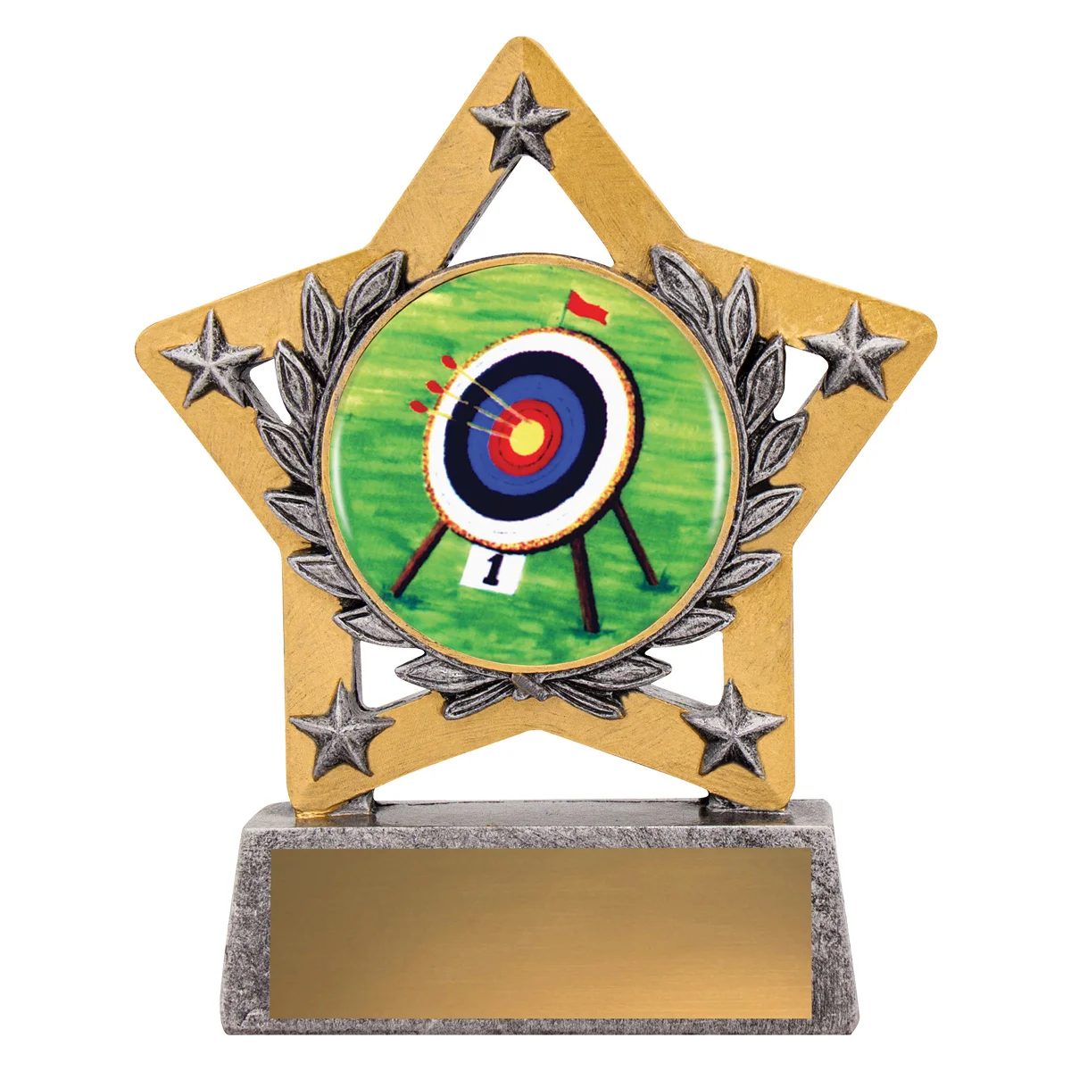 Silver mini star colour - archery with resin construction