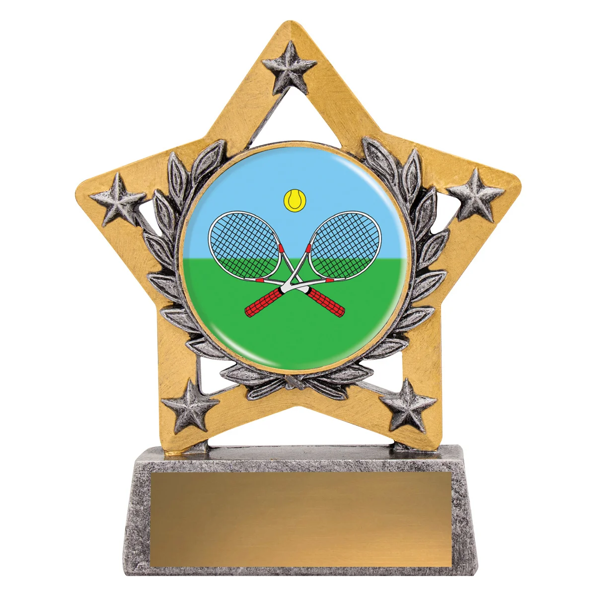 Silver mini star colour - cross racquets with resin construction