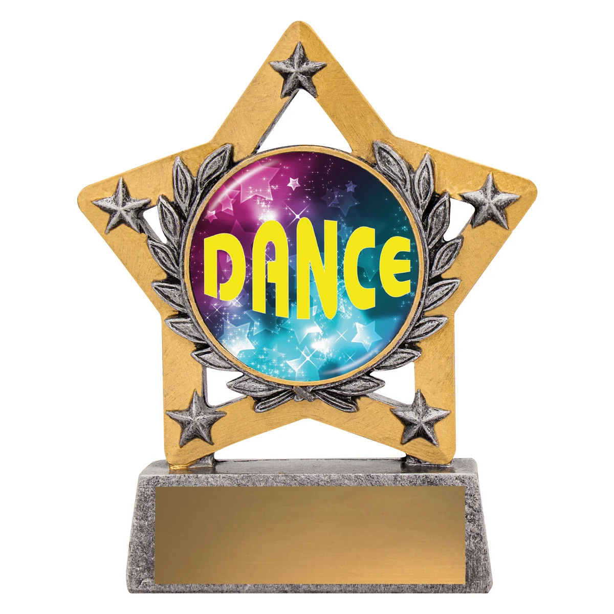 Silver mini star colour - dance with resin construction