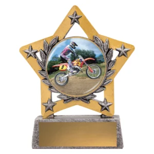 Silver mini star colour - motocross with resin construction