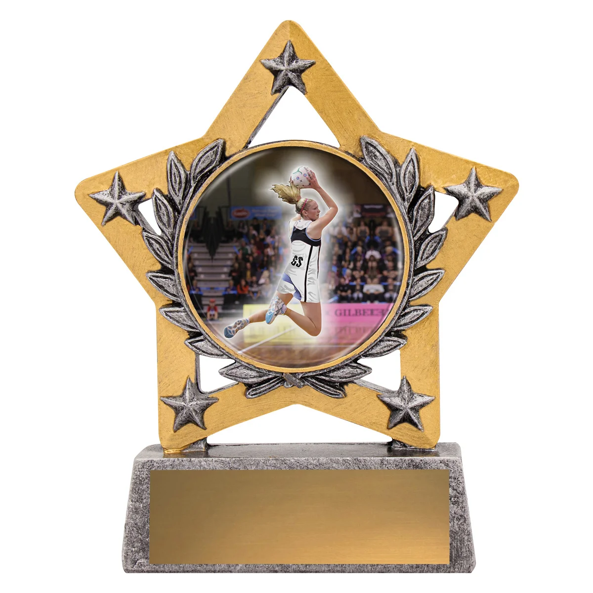Silver mini star colour - player with resin construction
