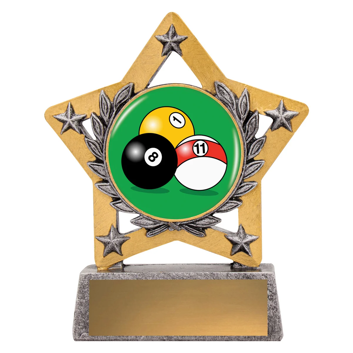 Silver mini star colour - pool with resin construction