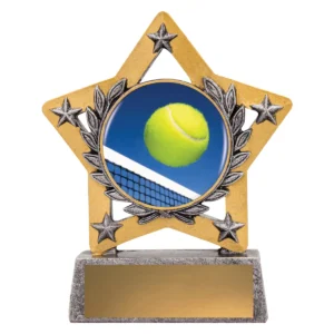 Silver mini star colour - tennis with resin construction
