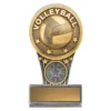 Silver & gold mini volleyball ikon with resin construction