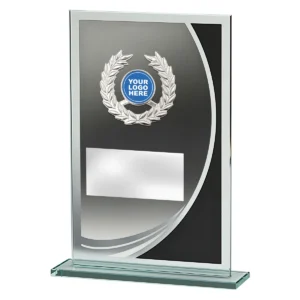 Black mistral award with glass construction