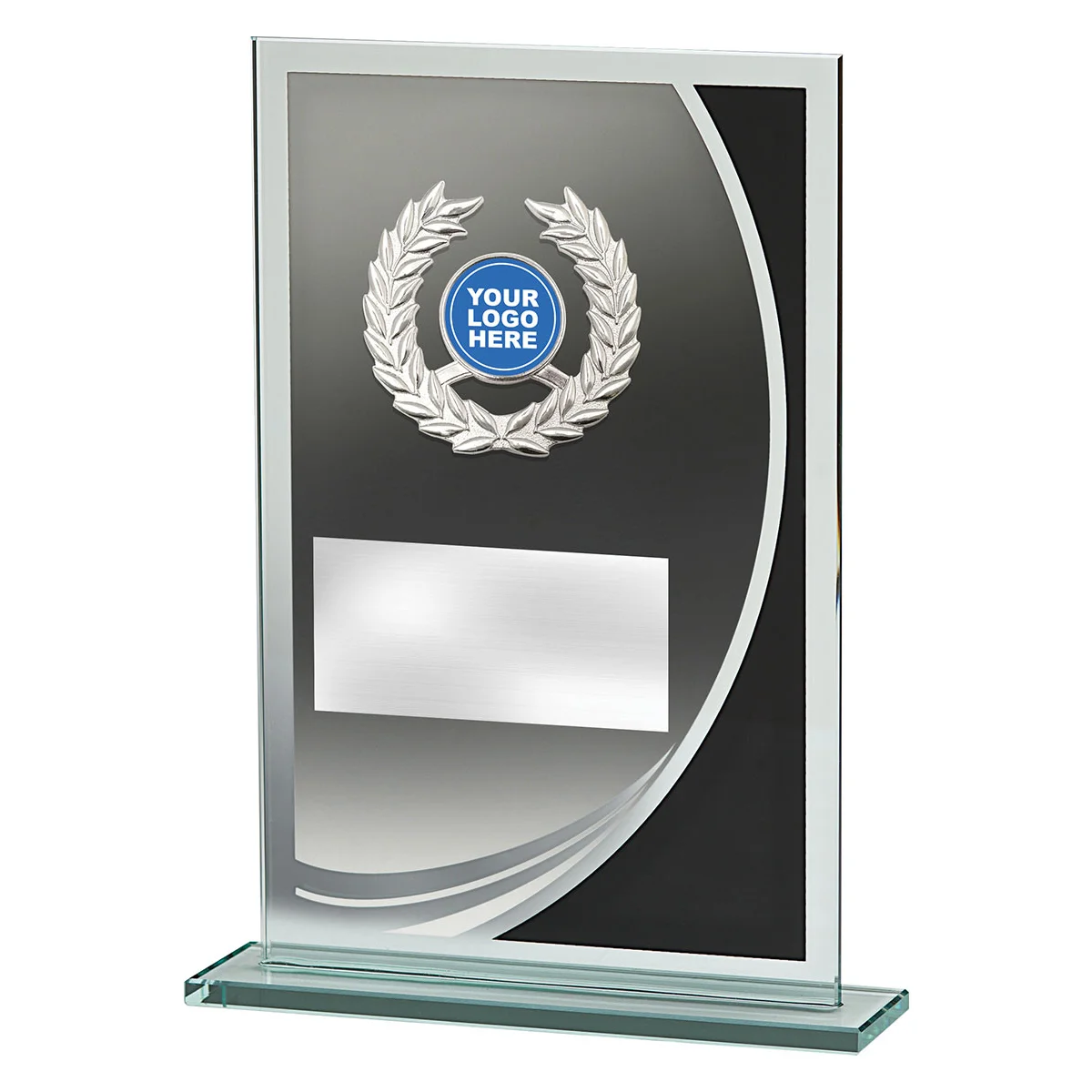 Black mistral award with glass construction