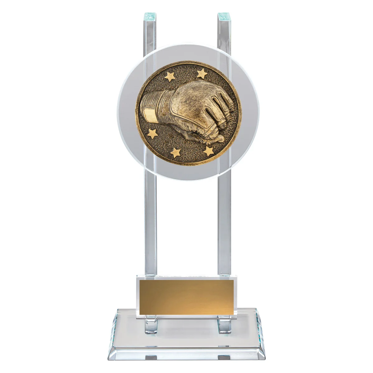 Gold mma spartan glass with glass construction