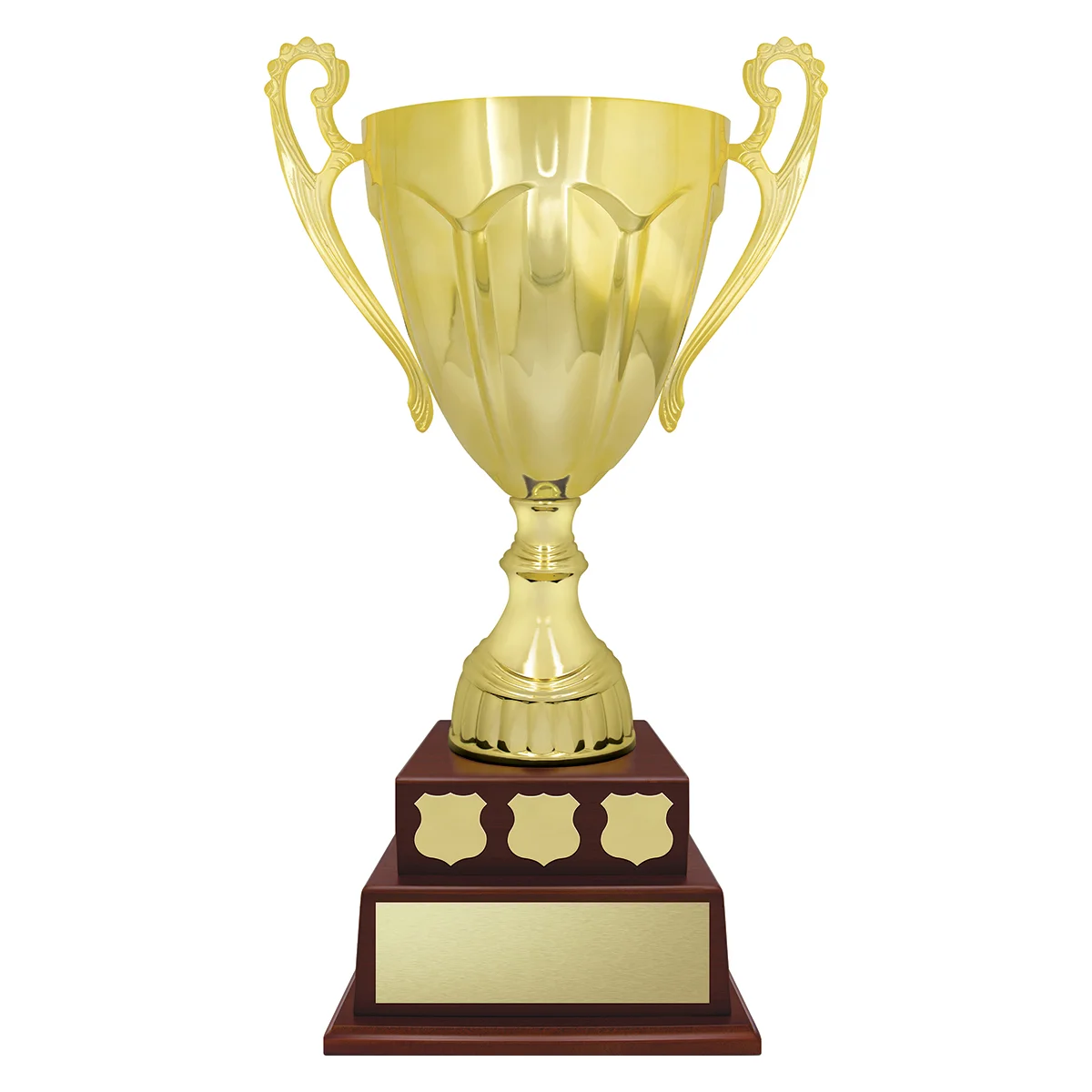 Walnut monument cup perpetual with metal / plastic / timber construction