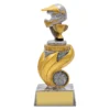 Silver motocross flame with resin construction