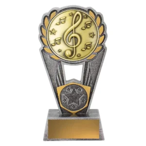 Silver / gold music polaris with resin / metal construction