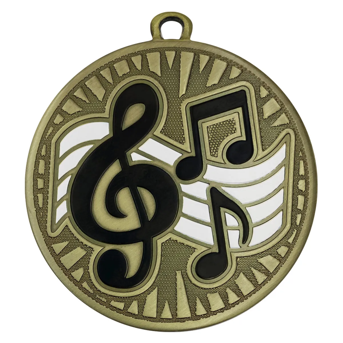 Gold music spark with metal construction