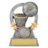 Silver netball comet with resin construction