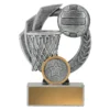 Silver netball falcon with resin construction