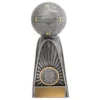Silver netball fortress with resin construction