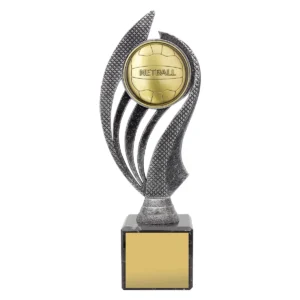 Silver / gold netball husky with plastic / metal / marble construction