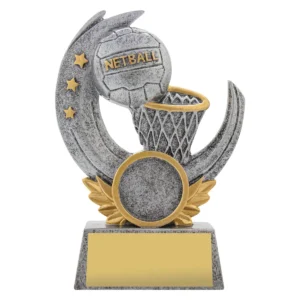 Silver netball lunar with resin construction