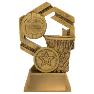 Gold netball redux with resin construction