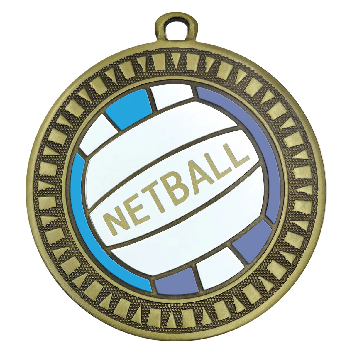 Gold netball spark with metal construction
