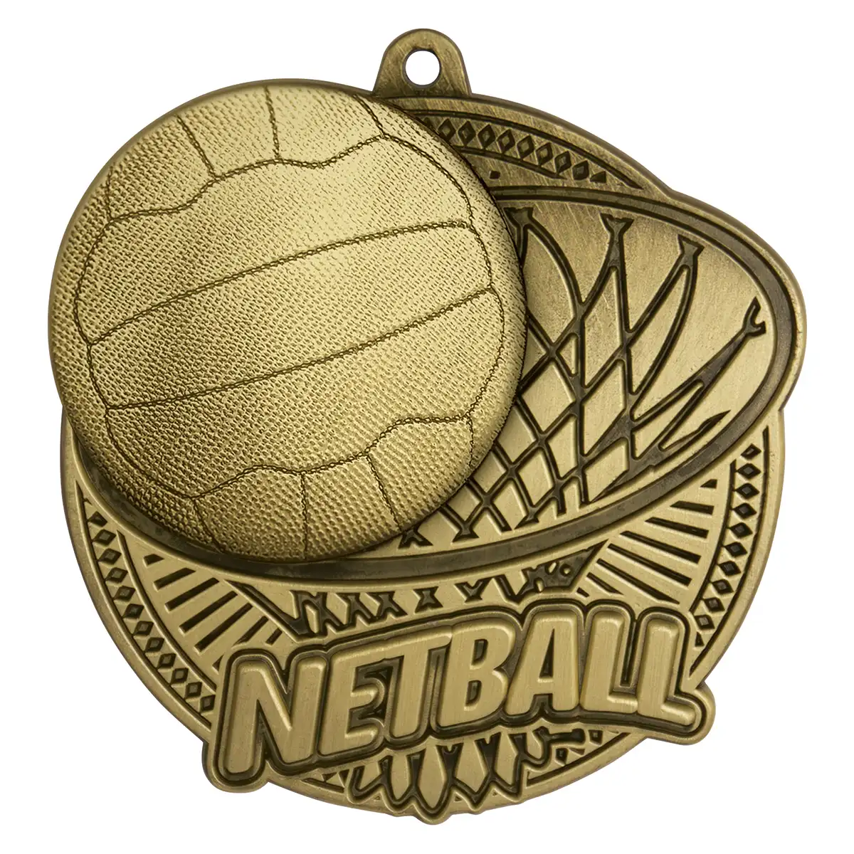 Gold netball tempo with metal construction