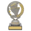 Silver netball torch with plastic / marble construction