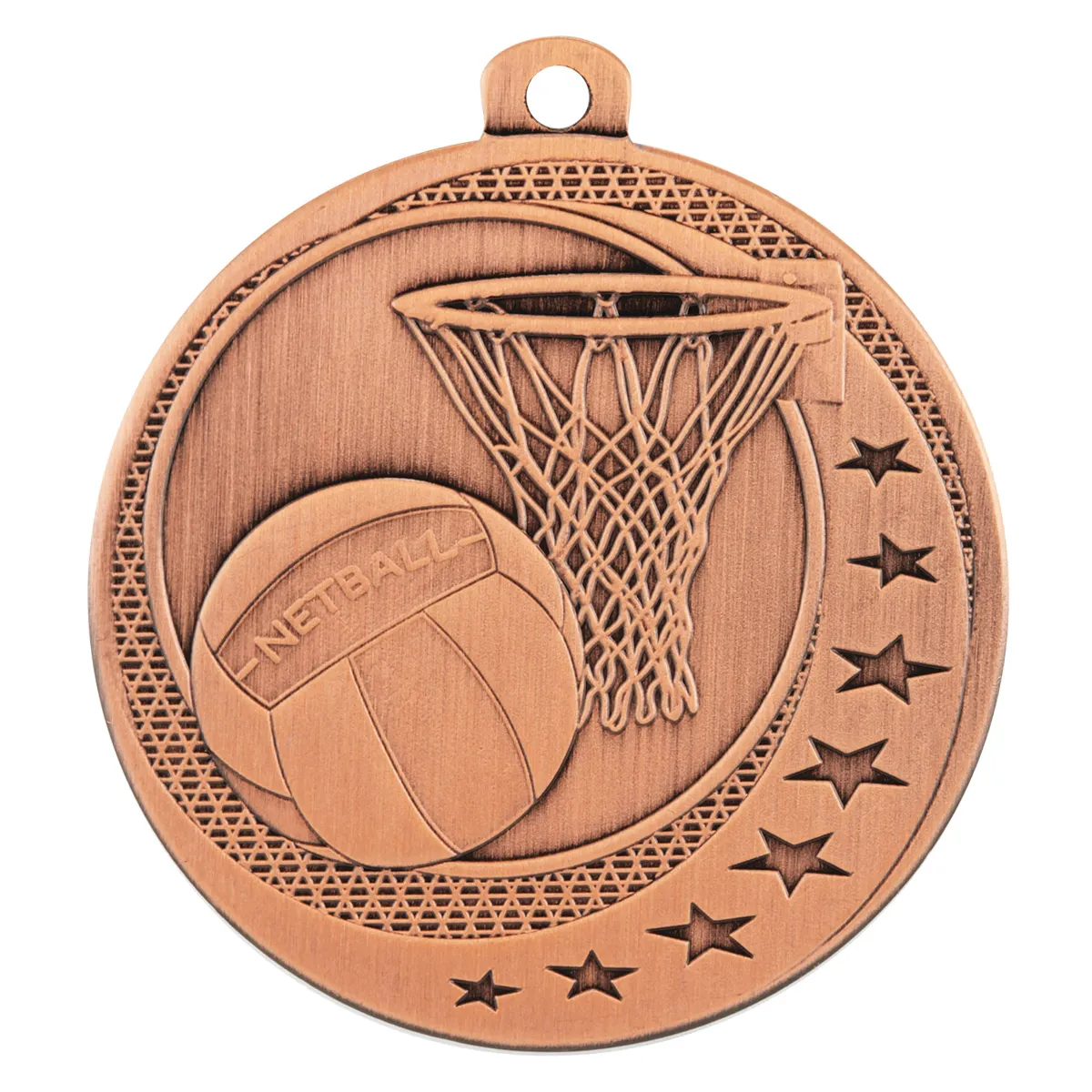 Bronze netball wayfare with metal construction