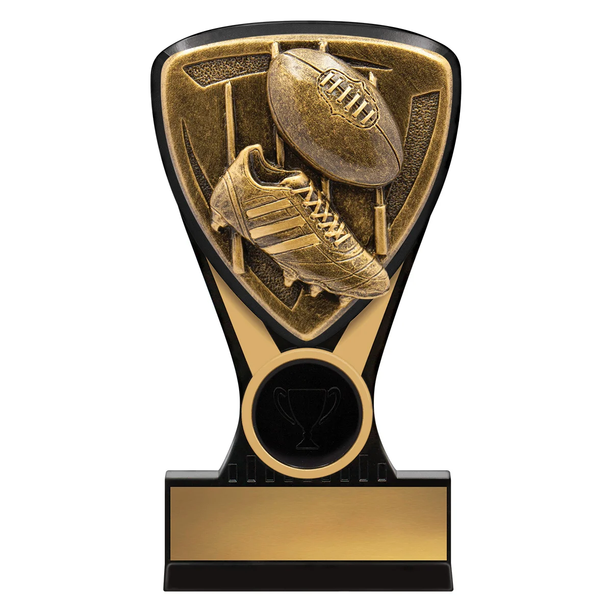 Black / gold nova footy mini with plastic construction