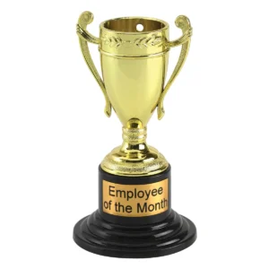 Gold novelty mini cup with plastic construction