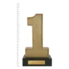 number 1 trophy next to ruler