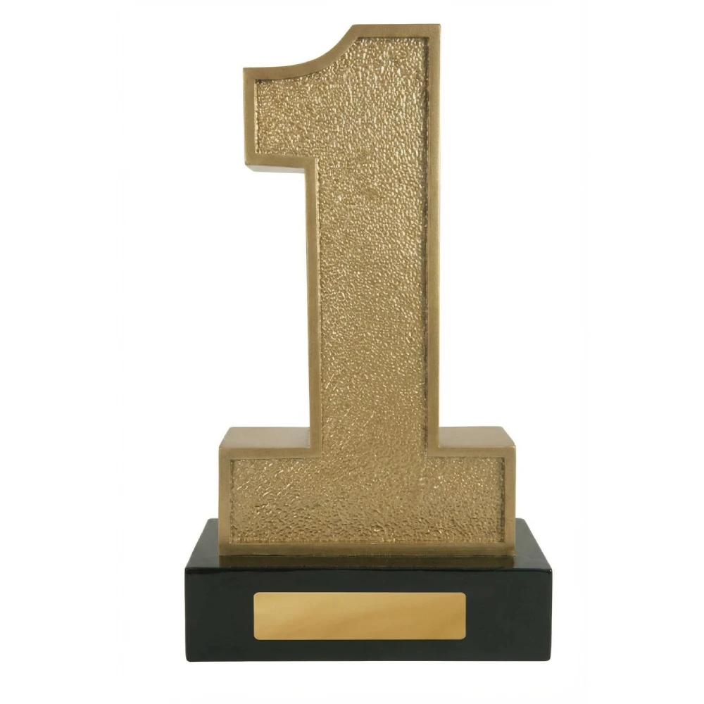 Gold achievement position - no 1, 2, 3 with resin construction