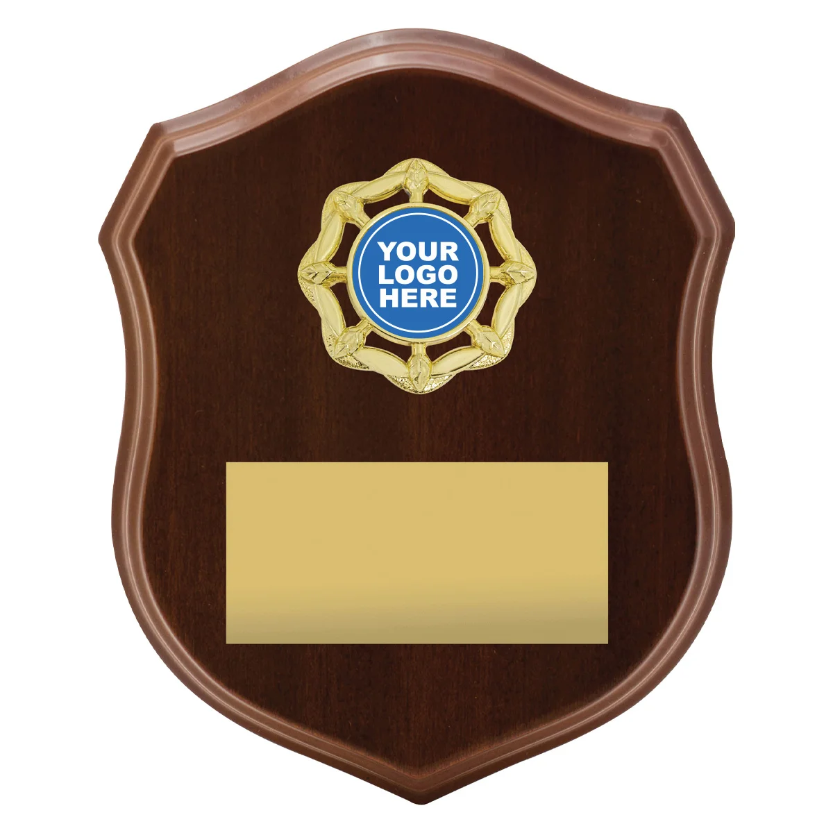 Walnut olive shield with timber construction