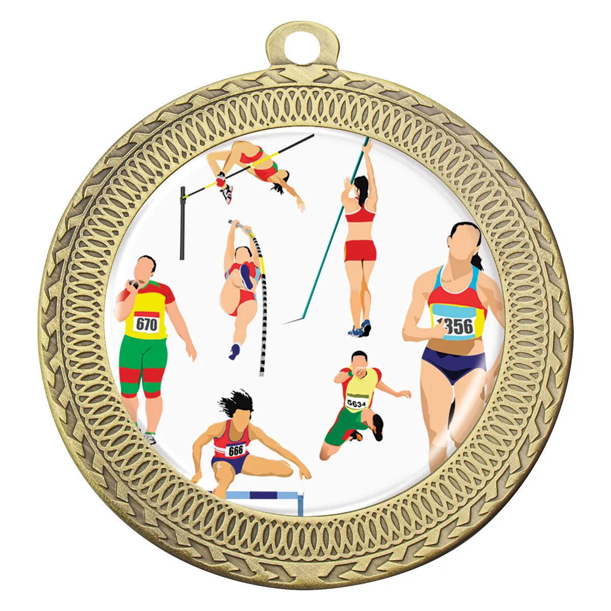 Gold ovation - track & field with metal construction
