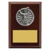 Walnut peak plaque - female with timber construction