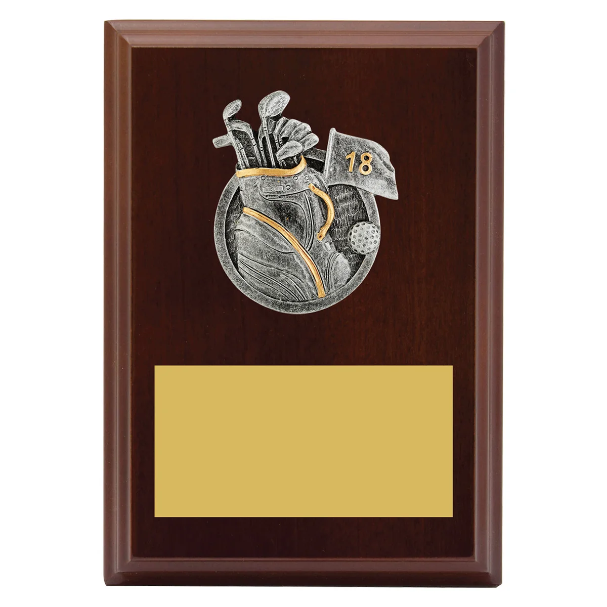 Walnut peak plaque golf with timber construction
