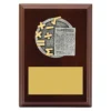 Walnut peak plaque maths with timber construction