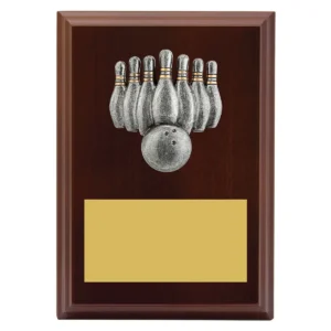 Walnut peak plaque tenpin with timber construction
