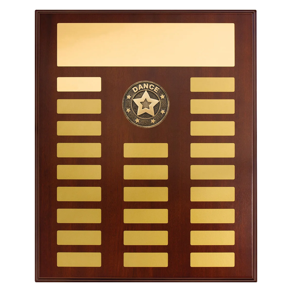 Gold perpetual plaque - dance with timber construction