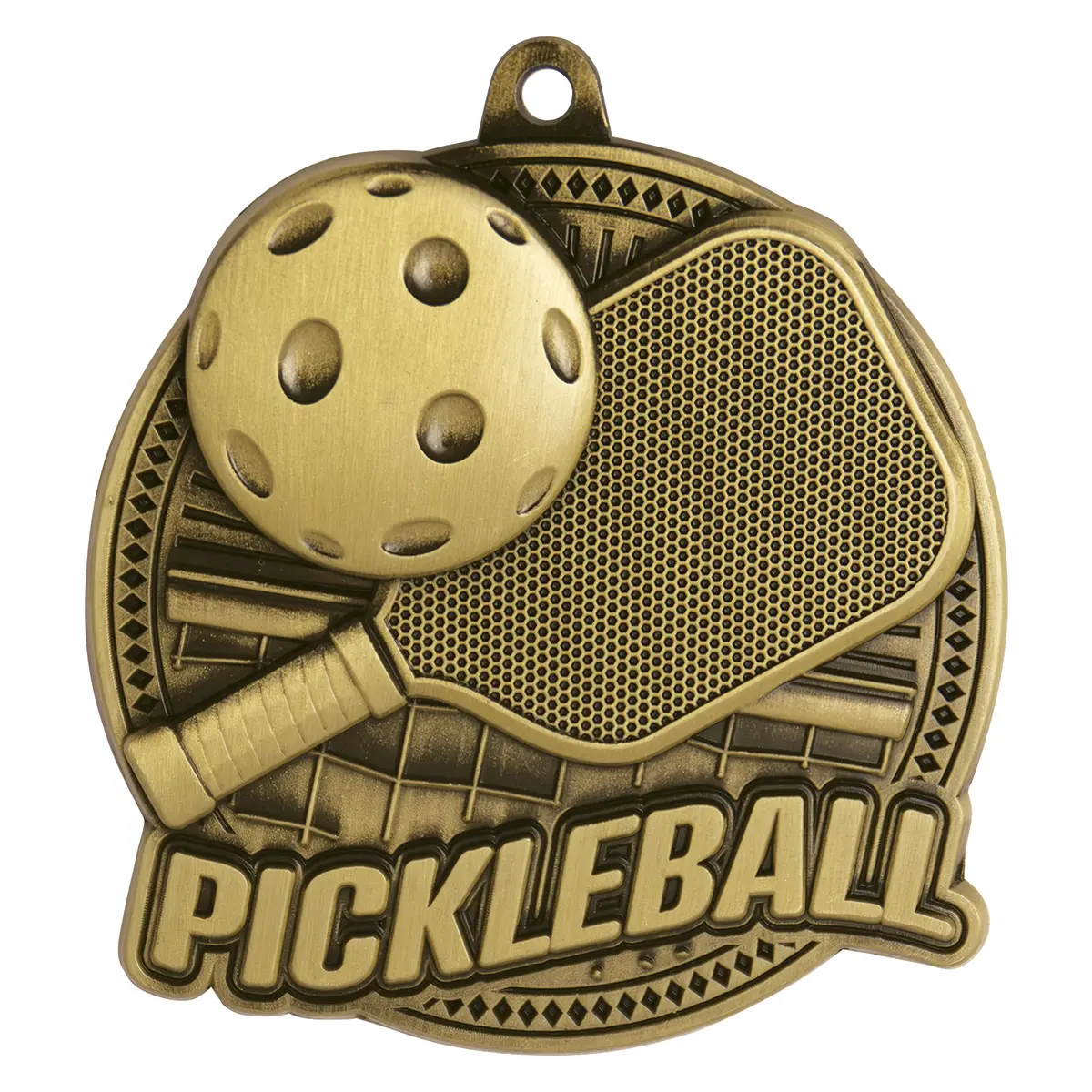 Gold pickleball tempo with metal construction