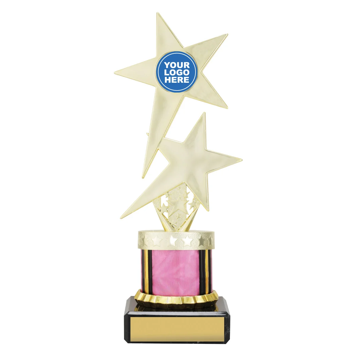 Pink pink twin star with plastic / marble construction