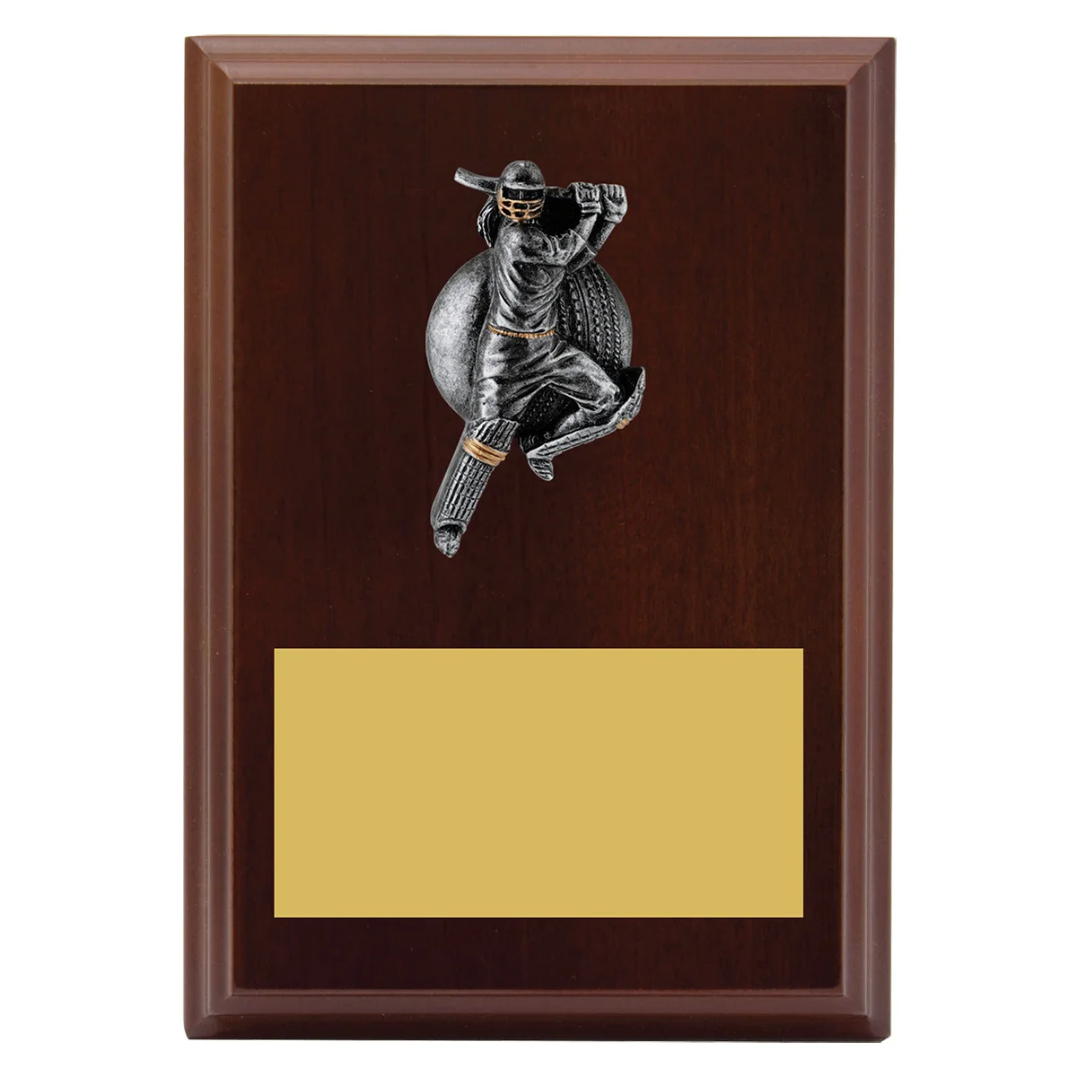 Walnut plaque - female batting with timber construction