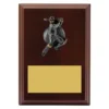 Walnut plaque - male batting with timber construction