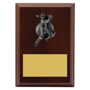Walnut plaque - male batting with timber construction
