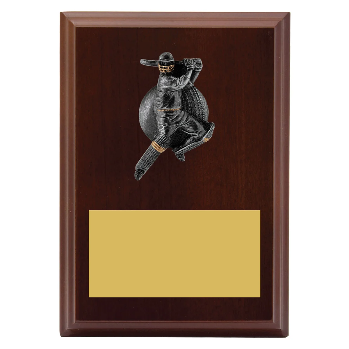 Walnut plaque - male batting with timber construction