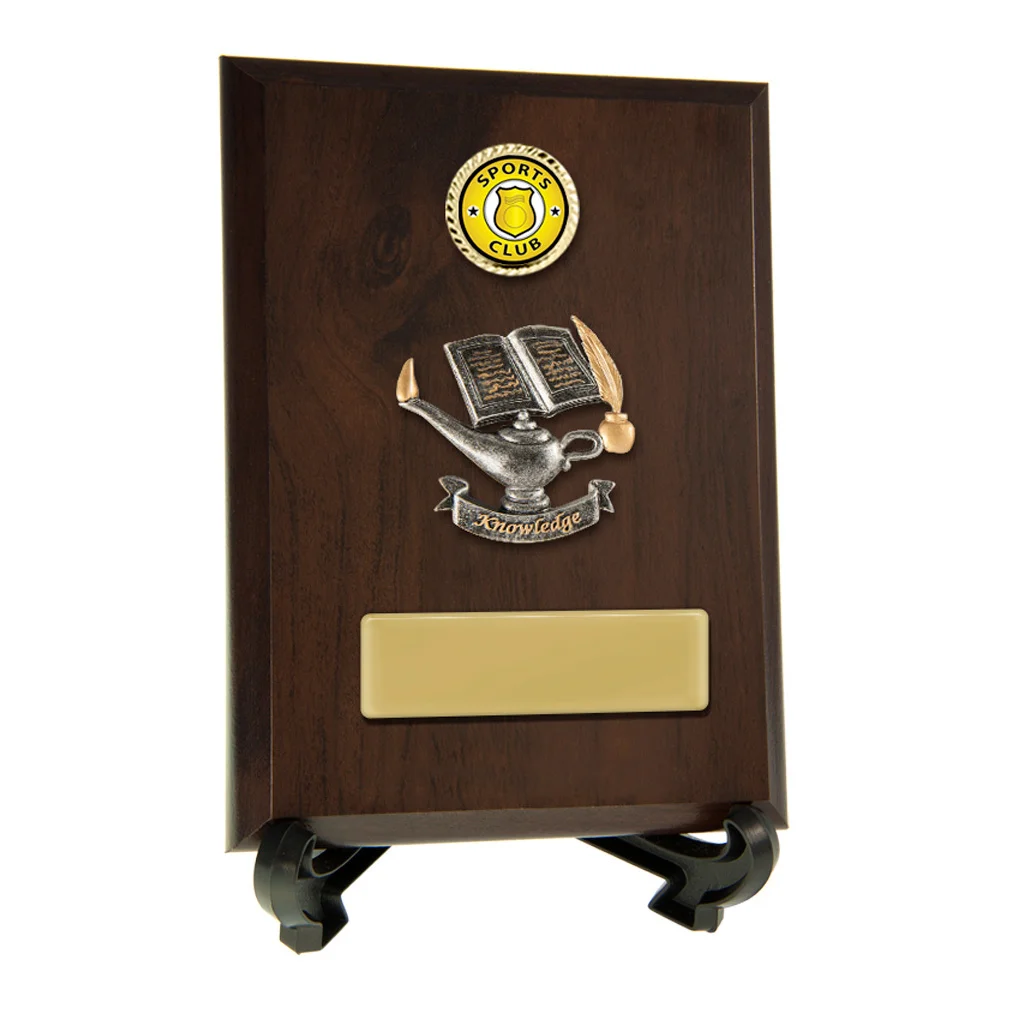 Cherry / silver plaque with knowledge trim with timber / resin construction