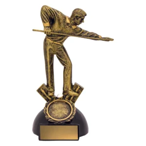 Gold player on ball with resin construction