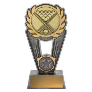 Silver / gold pool / snooker polaris with resin / metal construction