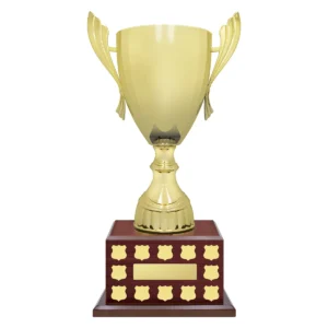 Walnut prestige cup perpetual with metal / plastic / timber construction