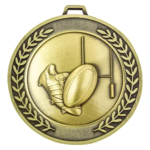 Gold prestige medal league / union with metal construction