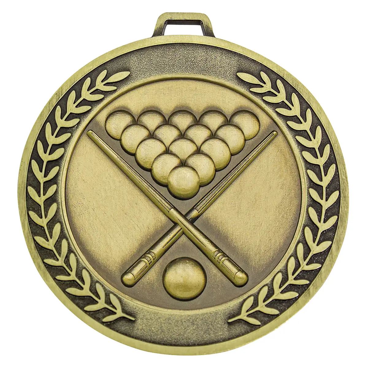 Gold prestige medal pool with metal construction