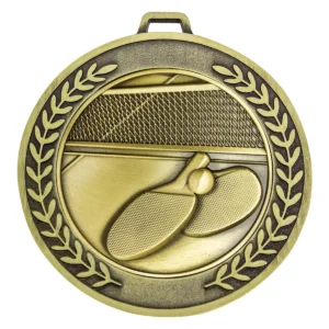 Gold prestige medal table tennis with metal construction